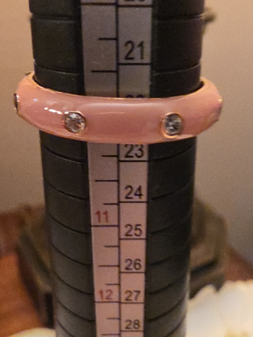 Diamonique CZ Pink Enamel Eternity Stack Set Rose Gold Sterling Silver Rings - Picture 15 of 16